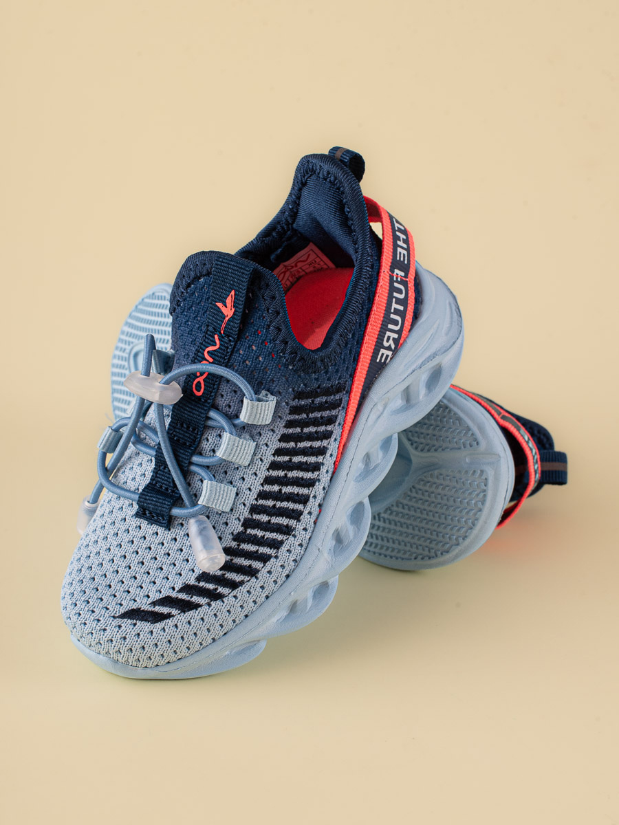Buty sportowe dziecięce Vico materiałowe szaro-niebieskie