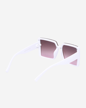 Białe okulary przeciwsłoneczne damskie Shelovet